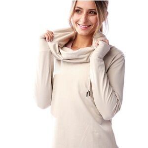 Linc active Women’s Ribbed Cowl Neck Sweater
